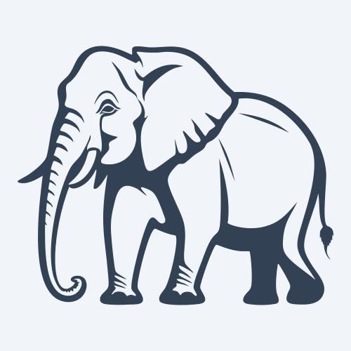an elephant graphic