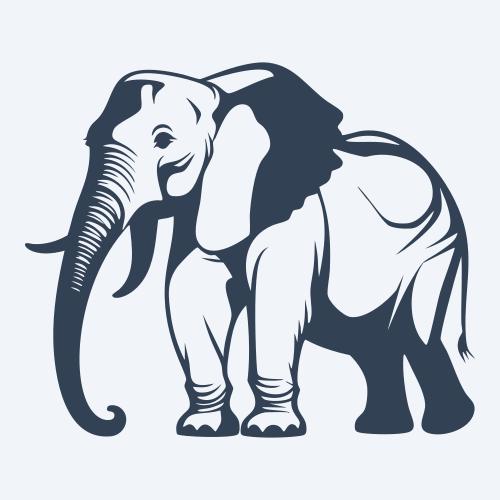 an elephant graphic
