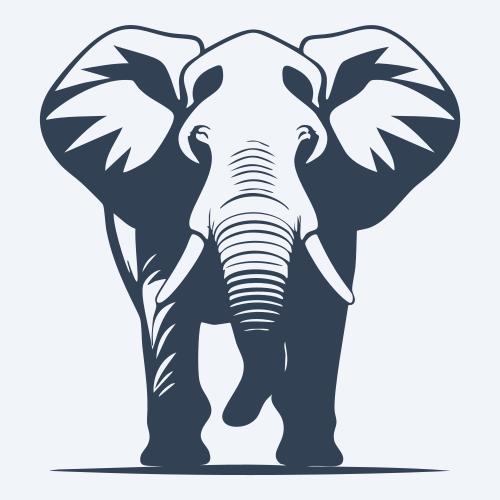 an elephant graphic