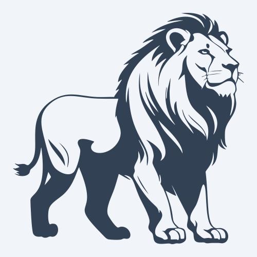 a lion vector