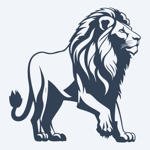a lion vector