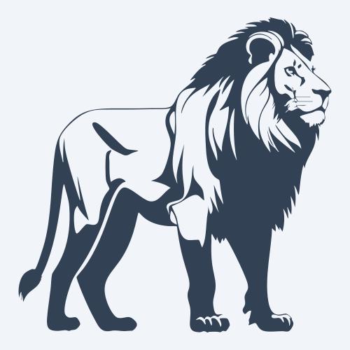 a lion vector