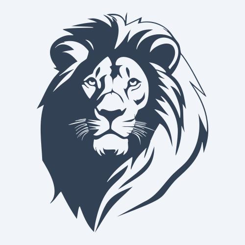 a lion vector
