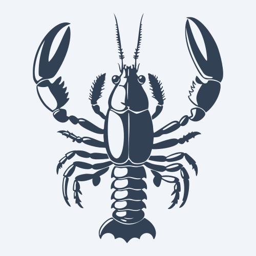 a lobster graphic