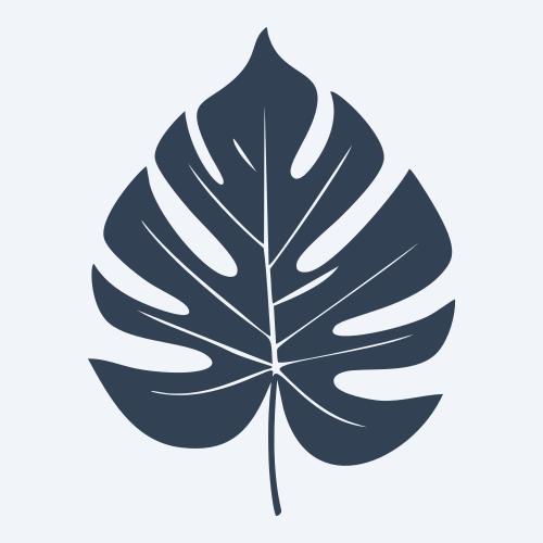 a monstera leaf vector