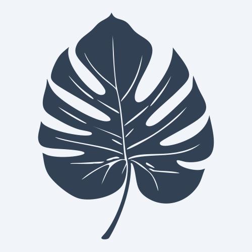 a monstera leaf vector