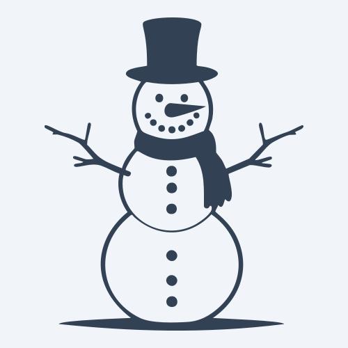 a snowman graphic